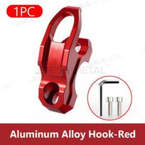 BLALION Motorcycle Luggage Helmet Hook Aluminum Mount Motorcycle Scooter Holder Bag Hanger Multi-functional Hook Accessories raudona