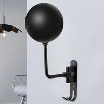 Durable 180° Rotation Aluminum Motorcycle Helmet Wall Mount - 2-Hook Holder for Helmets Jackets