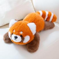 23-60cm Imitacinis Aukštos Kokybės Meškinas Ratinas Pliušinis Lėlės Pagalvė Sėdintis Ratinas Raudonoji Panda Gyvūnas Pliušinis Žaislas Dovana Berniukams Ir Mergaitėms about 23cm orange