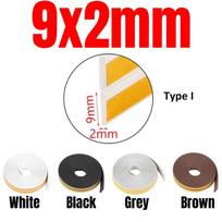 20-2m D-type Door Sealing Strip Acoustic Foam Windproo Warm Window Sealing Strip Door Bottom Gap Filling Sound Insulation Strip (as the picture,Brown&2m)
