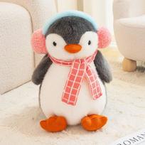Cute Skateboard Penguin Plush Toy Ski Style Penguin Plush Doll Soft Hug Pillow Winter Romantic Gift Kid Birthday Gift 25cm