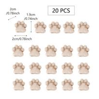 20Pcs Outdoor Decorative Stones Cat Paw Stepping Stones For Garden Lawn Pathway And Bonsai Decor Cat Lover Holiday Souvenir