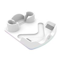 Charging Dock for Meta Quest 3S VR Headest Fast Charging Station with RGB Light Charging Stand for Meta Quest 3S/Quest 3/Quest 2 balta