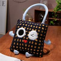 Dopamine Lambswool Jacquard Cushion & Throw Blanket for Car or Office. 65 x 45 cm