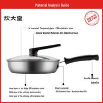 COOKER KING 316 Stainless Steel Non-stick Frying Pan