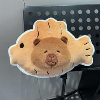 Silk Capybara Plush Toy Pillow - Cute Gift for Friends 40 cm ruda