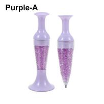 Pot Shape Crystal Cross Stitch Standable Diamond Painting Tool 5D Diamond Painting Point Drill Pen A violetinė