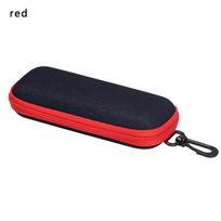 New Sunglasses Box Denim Fabric Glasses Box Spectacle Case Zipper Eyeglasses Case Eyewear Protector raudona