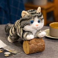 New Cute Simulation Cat Plush Toys Soft Stuffed 5 Colour Kitten  Cat Realist Pillow Animals Kids Girls Boy Valentine's Day Gift 31cm Including tail ruda