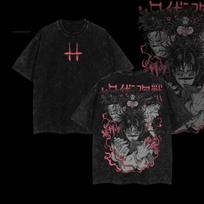 2026 Summer Jujutsu Kaisen Manga Tshirt Choso Graphic Clothing Men Short Sleeve Cotton Vintage Washed T Shirt Harajuku Casual 2XL
