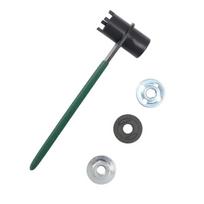 Heavy-Duty Four-Claw Wrench Four-Jaw Grinder Disassembly Wrench  Maintenance Tool žalia