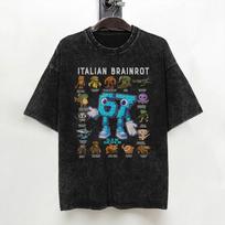 67 Six Seven Italian Brainrot Kids Gaming Meme T Shirts Washed Cotton Oversize TShirts Men Women Streetwear Summer Tees S