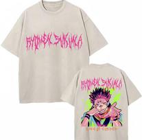 Washed Vintage Anime Jujutsu Kaisen Fushiguro Megumi Graphics Tshirts Male Manga Fashion Tshirt Men Casual Oversized T Shirts S