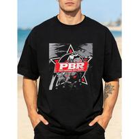 European sizes T- Shirt- Red for Bull Riding Graphic Tee Cowboy Action Design, Short Sleeve Round Neck Casual Shirt for Men S juoda
