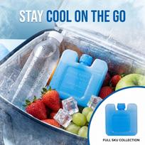 Reusable Ice Pack for Cooler and Conditioner - Small Square Ice Pack for Cold Storage and Travel ( with ) one size mėlyna