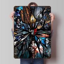 Lies of P Shattered Glass Tinplate Poster Customized Wall Art Vintage Metal Signs Retro Tin Plaque for Room Decoration Cozy Home 20x30cm（7.8x11.8inch）