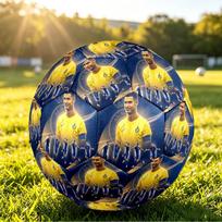 Cristiano Ronaldo Printed Size 5 Soccer Ball Wear Resistant Standard Adult Training Football Fan Gift for Indoor Outdoor Match Sports Size 5
