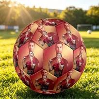 Cristiano Ronaldo Printed Size 5 Soccer Ball Wear Resistant Standard Adult Training Football Fan Gift for Indoor Outdoor Match Sports Size 5