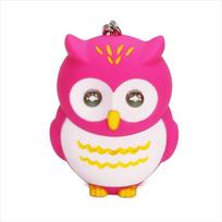 Design Women Men Animal Key Holder Sound Light Key Ring Led Keychain Car Key Ring Owl Keychain žalia