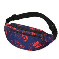 Waistbags Multifunction Belt Bag Bum Sport Run Fanny Pack Holographic Waist Bag Men Crossbody Bag red-B
