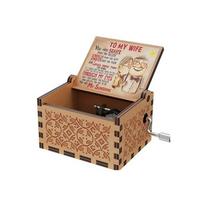 Hand Crank Music Box Engraved Gift For Mom Daughter Wife Birthday Present** Style D