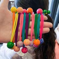 Children's High Elasticity Hair Scrunchies - Pom Pom Hair Ties for Girls
