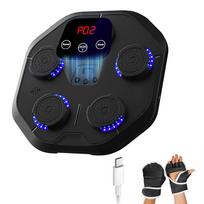 Muzikinis bokso aparatas su pirštinėmis „Intelligent BT Boxing Training“ ant sienos montuojamas boksas juoda