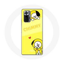 Coque pour Xiaomi Redmi Note 10 Pro BTS Bangtan BT21 Chimmy Jimin Fond Jaune geltona