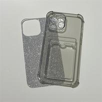 Blizgantis popierinis kortelių laikiklio dėklas, skirtas iPhone 14 11 13 12 Pro Max X XR XS Max 7 8 Plus minkštas silikoninis piniginės skaidrus skaidrus dangtelis For iPhone 14Pro Max