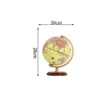 20/25 cm Retro LED pasaulio Žemės gaublio žemėlapis 360 laipsnių besisukantis pasaulio geografinis žemėlapis viskas anglų kalba Stalo dekoravimo stalo lempa