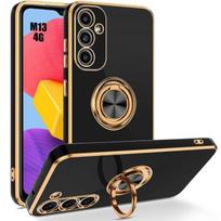 Silicone Case for Samsung Galaxy M13 Shockproof TPU Anti-Scratch Elegant Black juoda