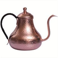 630ml Copper Teapot Fine Mouthed Pot Coffee Pot Hammer Pattern Water Pot Coffee Pot with Drip Type red copper