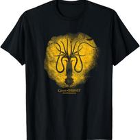 Game of Thrones Greyjoy Sprayed Outline Sigil T-Shirt S juoda