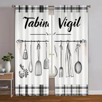 2 vnt.   Užuolaidos&Langų apdaila Virtuvės indų spaudinio Audinys (be strypo) Dekoracijų išpardavimas Puikiai tinka miegamajam 100*130 HOOK 1pcs