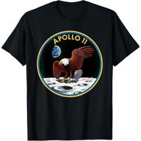 Apollo 11 NASA Space Moon Landing Astronaut Logo T-Shirt T-Shirt S juoda