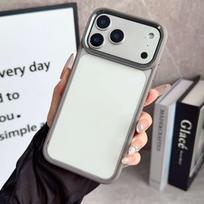Transparent Silicone Frame Shockproof Case For iPhone 17 Air 16 15 14 13 12 11 Plus Pro Max Metal Camera Protection Hard Covers iPhone17 Pro