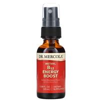 Dr. Mercola, Metil B12 energijos stiprintuvas, Natūralus gervuogė, 0,98 skysčio uncijos (29 ml)