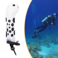 Dive Surface Marker Buoy Tube Compact Snorkeling Easy Inflation with Clip Accessory Inflatable White