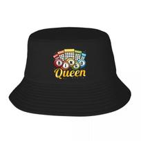 Custom Bingo Queen Bucket Hat WomenUnisex Beach Sun Summer Camping Fishing Cap