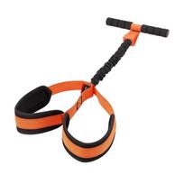 Pedal Resistance Band with Handle Yoga Sit-up Exerciser Pull Rope Men Women Abdomen Waist Arm Leg Core Training Workout Equipment S Single Layer tamsiai oranžinės spalvos