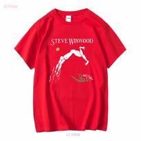 Vtg Steve Winwood Arc Of A Diver Storas Medvilninis Juodas Marškinėlis Vyrams DI119 vintage Skalbti dizainerio drabužiai Šiek tiek streetwear S red