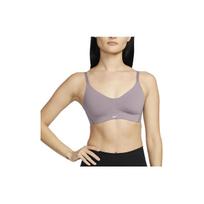 Nike Dri-FIT Alate Minimalist Light Support Padded Sports Bra Dusty Lilac White DM0527-501 M beige