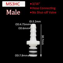 3/16 1/4 Hose Barb Valved Quick Coupler Disconnect Fitting Coupling S-sery Male Female Quick Shut-Off Hose Joint Tube Connector