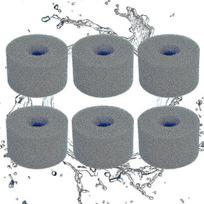 S1 type filter sponge, foam filter cartridge, pool filter foam, reusable and washable, foam filter (6 pieces, blue)