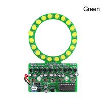 DIY Kit LED Gradient Ring Water Light Making Kit Red Green Blue DIY Electronic Kit Fun Welding Experiment Teaching žalia