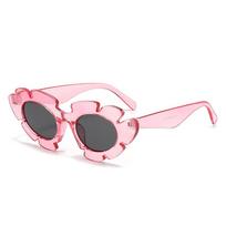 Nauji Žiedlapių Formos Ryškūs Moteriški Saulės Akiniai Žaismingi Ir Saviti Stiliaus Lęšiai, Lengvi Ir Lankstūs 5396 rožinė