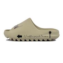 Adidas Originals Yeezy Slide Slip Resistant Slide Slippers Unisex Beige Black FZ5897(Team352-) 42