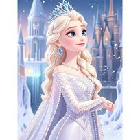 Disney Pearl Painting Frozen Elsa DIY Pearl Art Pearl Painting Kit Pearl Art Painting Wall Suitable for Home Office Decoration Handmade Gifts 30x40