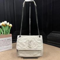 [Pre-Owned] YSL Niki Logo Vintage Ruched Chain Mini Bag - Very Good #UV3GEX ONE SIZE