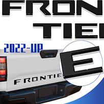 ABE4  3d Emblem Tailgate Frontier Letters Rear Trunk Badge Sticker Decals Cover Trim For Nissan 20222 2023 Car Exterior Accessories